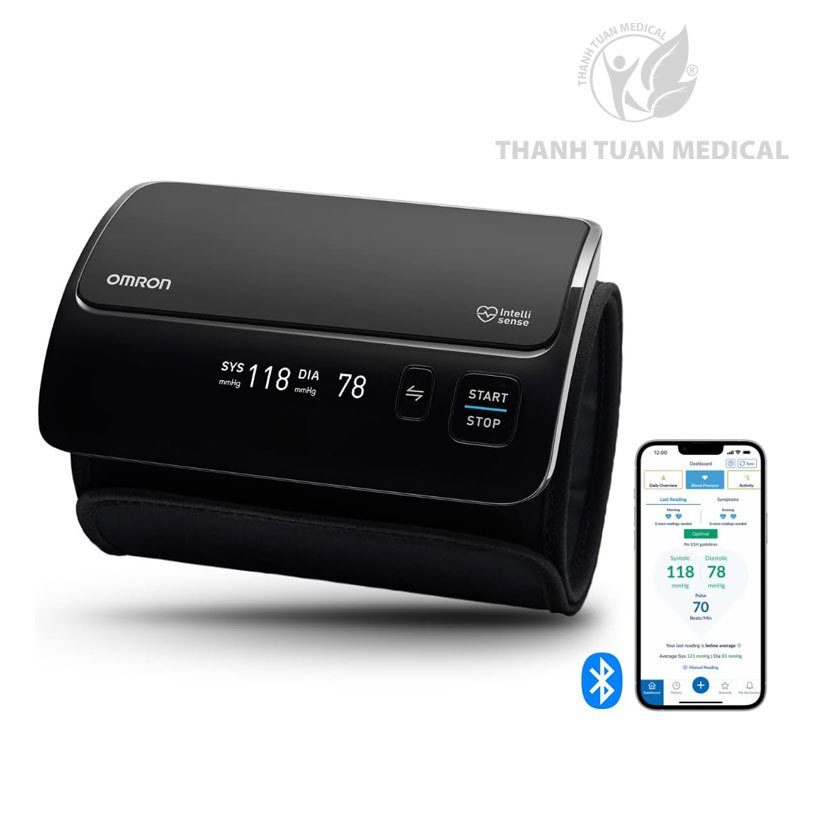 Máy đo huyết áp điện tử bắp tay không dây Smart Elite+ Omron HEM-7600T