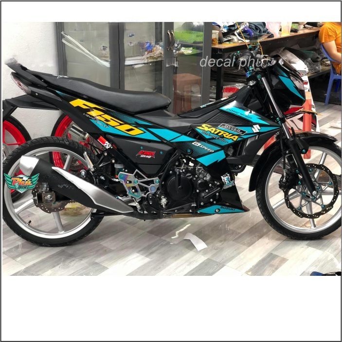 Tem Rời Satria Xanh lục bảo đen (D)