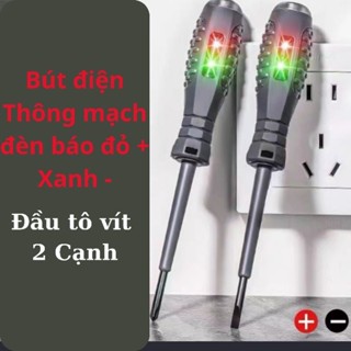 Bút điện thông mạch báo + - đèn sáng rõ nét đầu tô vít 2 cạnh