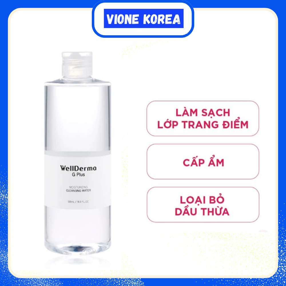 Nước Tẩy Trang Wellderma G Plus Moisturizing Cleansing Water 500ml