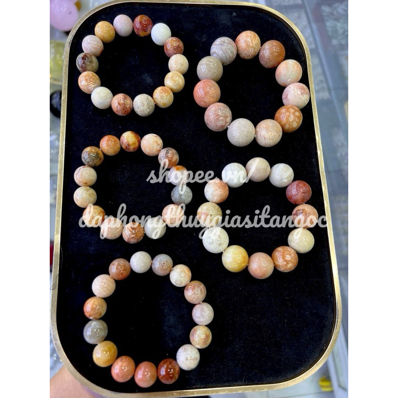 Vòng tay san hô hoá thach size 14-21mm siêu vip