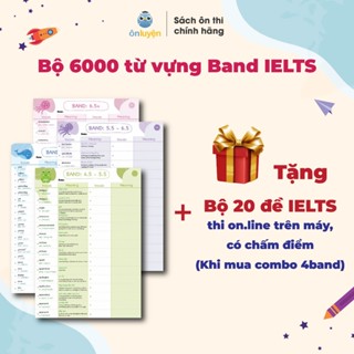 Sách 6000 từ vựng IELTS theo band 0-4.5, 4.5-5.5, 5.5-6.5, 6.5+, dạng takenote dễ học dễ nhớ-ÔnLuyện