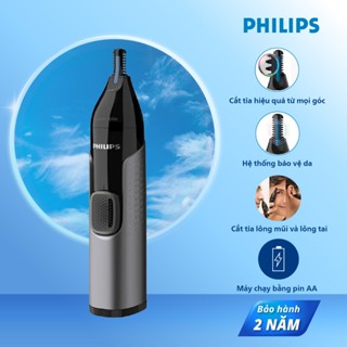Máy tỉa lông mũi, tai và lông mày Philips NT3650, an toàn cho da, bảo hành 2 năm | Hàng chính hãng