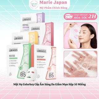   HỘP 10 MIẾNG  Mặt Nạ Colorkey Luminous Facial Mask Cấp Ẩm Sáng Da Giảm Mụn 
