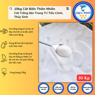 10kg Cát Biển Thiên Nhiên - Cát Trắng Mịn Trang Trí - Phụ Kiện Bể Cá, Trang Trí Tiểu Cảnh, Thủy Sinh