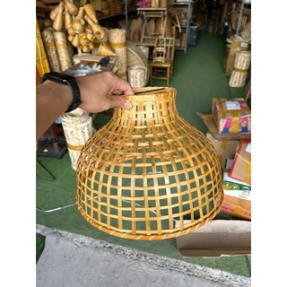 Đèn Mây Tre Hình Chao Rổ Size 36cm x H 25cm