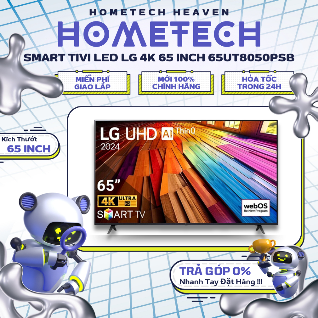 [GIAO LẮP MIỄN PHÍ] 65UT8050PSB - Smart Tivi LG 4K 65 inch 65UT8050PSB - Hàng Chính Hãng, Mới 100%