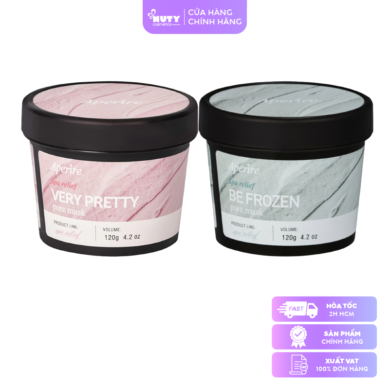 Mặt Nạ Đất Sét Băng Lạnh Nhỏ Lỗ Chân Lông Giảm Dầu Thừa Aperire Be Frozen Pore Mask 120g