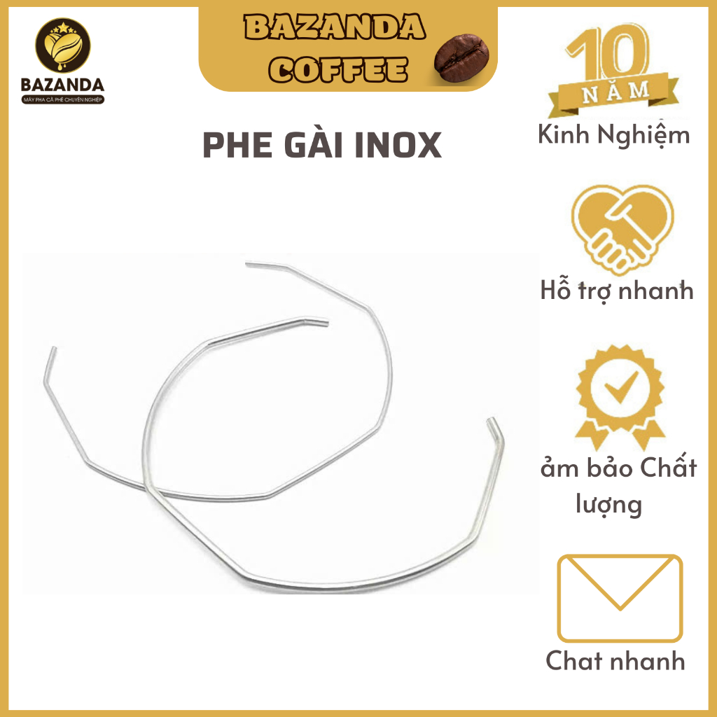 Phe gài inox tay cầm máy pha cà phê