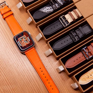 Dây đồng hồ thông minh da bò series 11 10 9 8 7 6 5 4 3 SE Ultra, dây đeo đồng hồ da size 49mm 46mm 45 mm 44 42 41 40 38