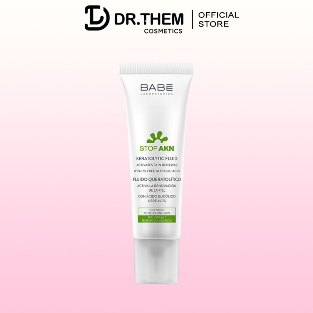 Tẩy Tế Bào Chết BABE Chuyên Sâu Cho Da Dầu Mụn BABE Stop AKN Keratolytic Fluid 30ml - Dr Thêm