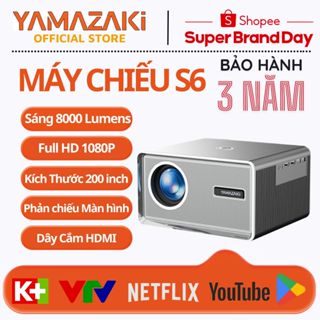 Máy Chiếu Mini Yamazaki S6 - Độ Sáng 8000 Lumens, Hỗ Trợ 4K, Độ Phân Giải Full HD, Bảo Hành 36 Tháng