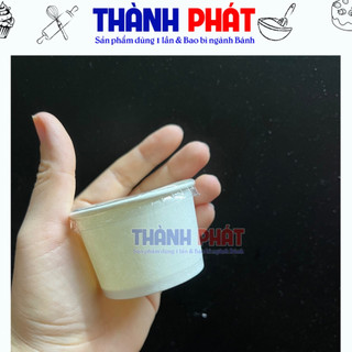 100 Hủ sốt giấy có nắp - Ly giấy sữa chua 95ml - Ly giấy nhỏ đựng topping