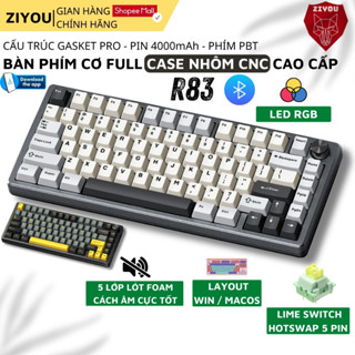 Bàn Phím Cơ Bluetooth Không Dây Ziyou Dark Alien R83 Case Full Nhôm Cao Cấp App Macro Hotswap 5 Pin