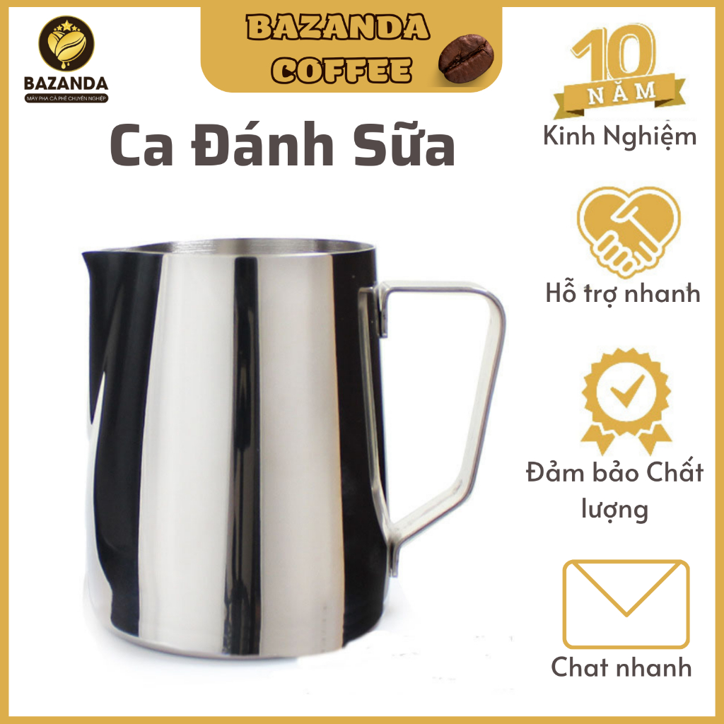 Ca đánh sữa inox 700ml chia vạch cho pha chế, Quầy bar