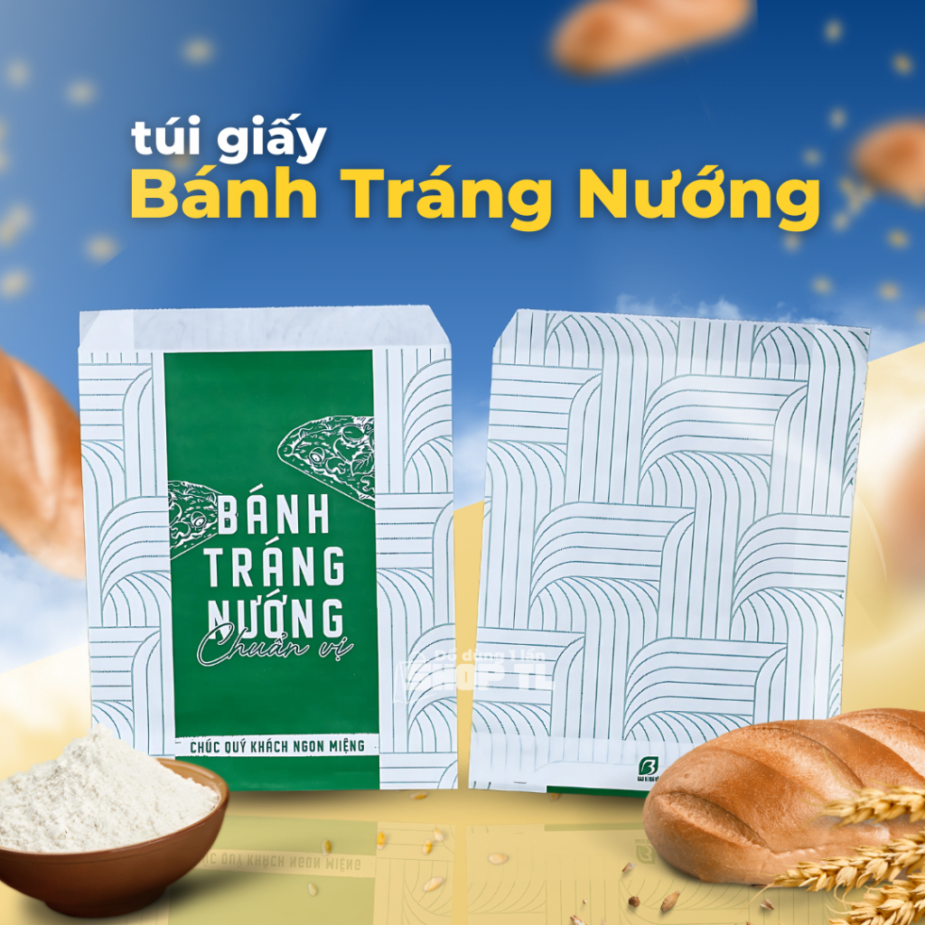 Túi Giấy Kraft Đựng Bánh Tráng Nướng