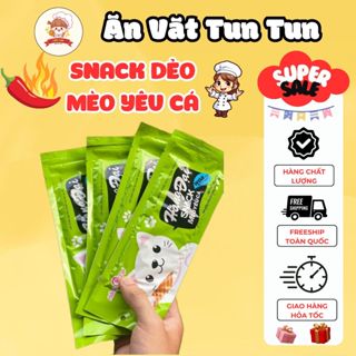 Snack mèo yêu cá Hằng Đại dẻo dẻo, cay cay, đồ ăn vặt cổng trường (Gói 26g) - Ăn Vặt Tun Tun