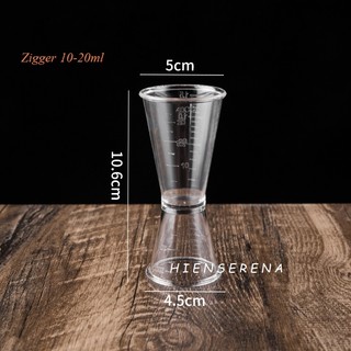 zigger - ly đong 2 đầu nhựa pha chế