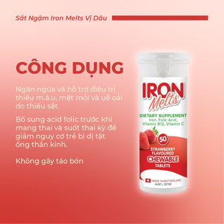 Sắt ngậm Iron Melts vị dâu Úc