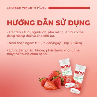 Sắt ngậm Iron Melts vị dâu Úc