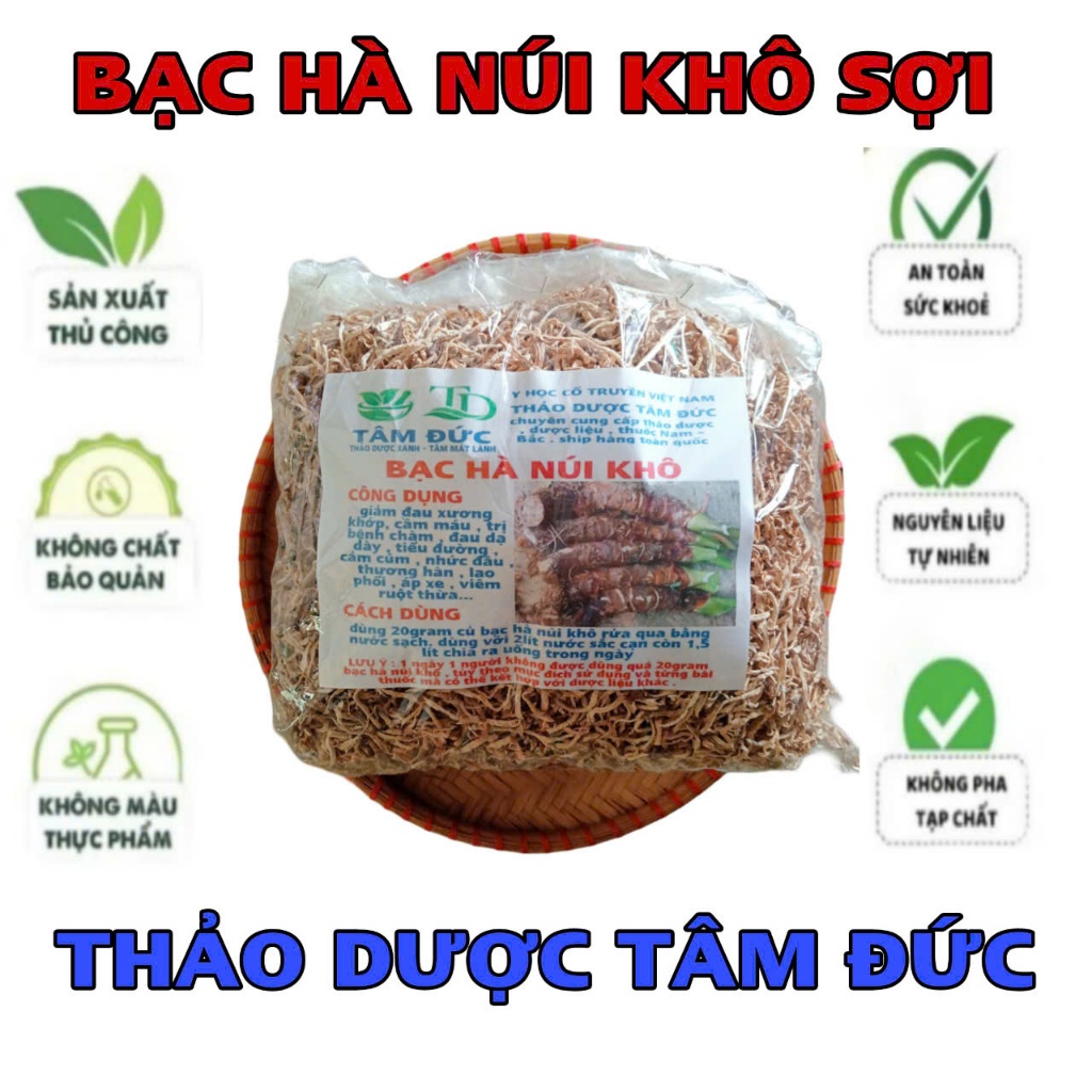 100g bạc hà núi sấy khô dạng sợi