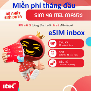 Sim iTel 4G MAY79 Có 90G/th [Miễn phí 1 tháng], Gia hạn 79.000 đ/tháng