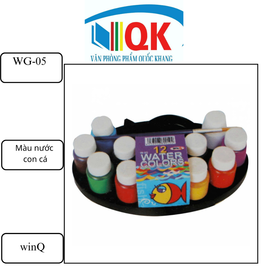 Màu Nước Con Cá WinQ W-05 - 12 Màu