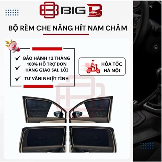 Rèm Che Nắng Ô Tô LOẠI 1 - Rèm Chắn Nắng Ô Tô Hít Nam Châm Thiết Kế Theo Xe Chống tia UV tặng Bộ Đế Dính 3M BIG B