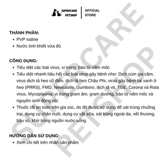 Thuốc sát trùng phổ rộng Biodine (có đủ dung tích 500ml & 1000ml )