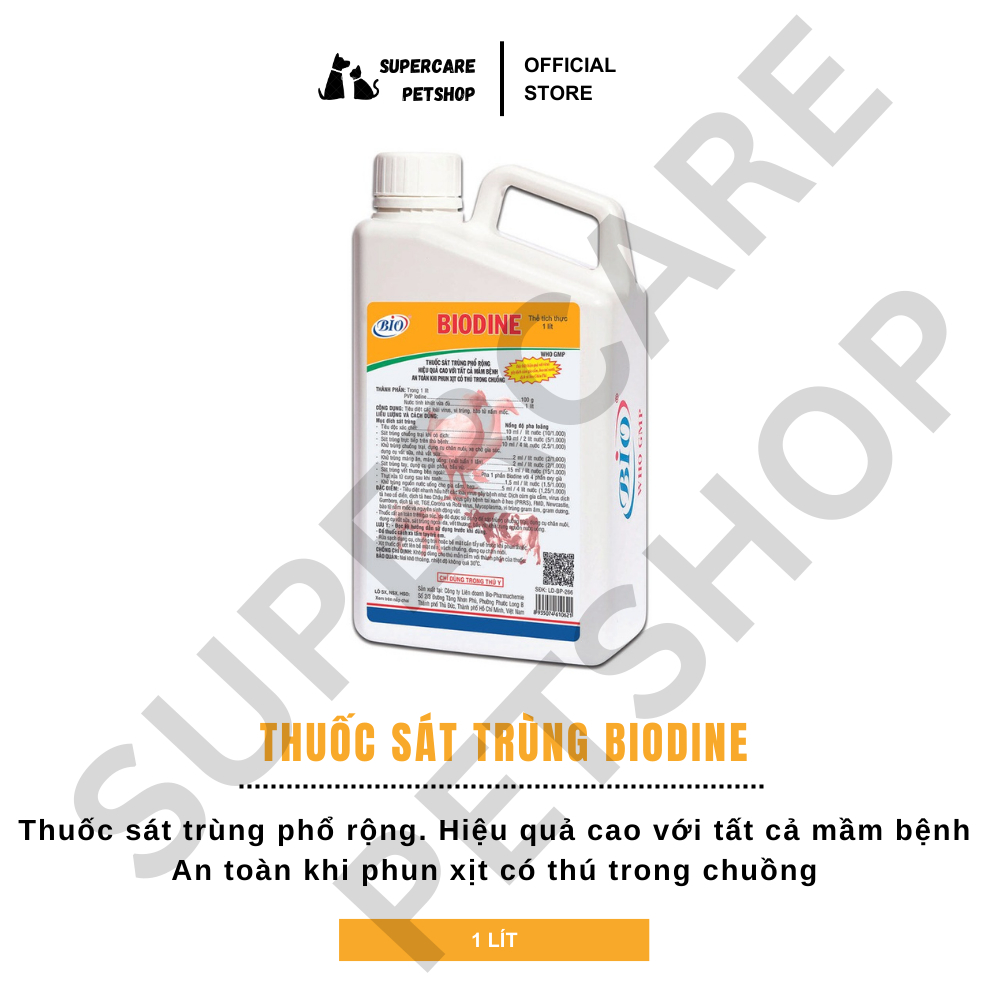 Thuốc sát trùng phổ rộng Biodine (có đủ dung tích 500ml & 1000ml )
