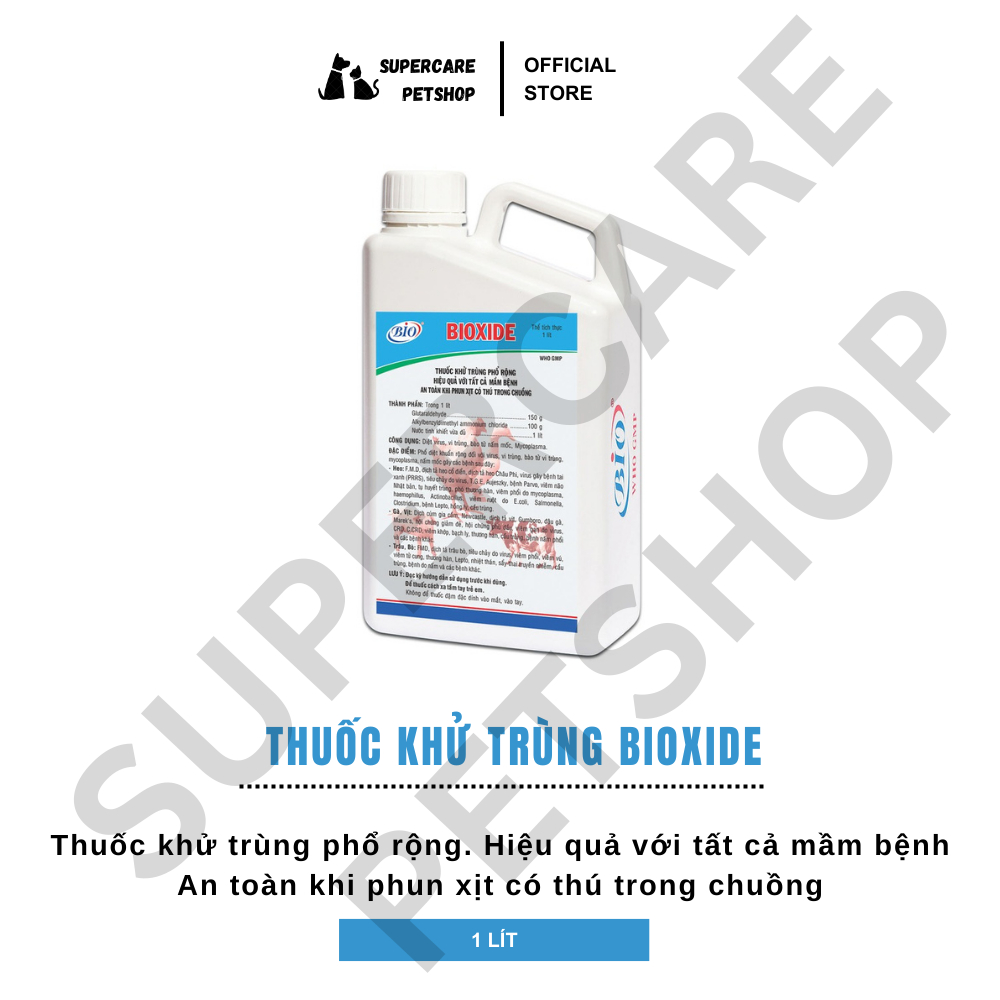 Thuốc sát trùng phổ rộng Bioxide (có đủ dung tích 60ml, 500ml & 1000ml)