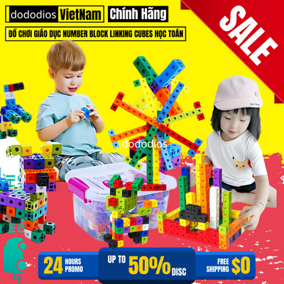 Đồ Chơi Giáo Dục Number Block Linking Cubes Học Toán Và Xếp Hình Sáng Tạo 100 Khối Numberblocks Toán Tư Duy,Tiếng Anh
