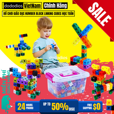Bộ Đồ Chơi Xếp Hình Thông Minh Hình Vuông 100 Viên 2x2x2cm, 200 Viên 2x2x2cm - Hàng Chính Hãng Dododios