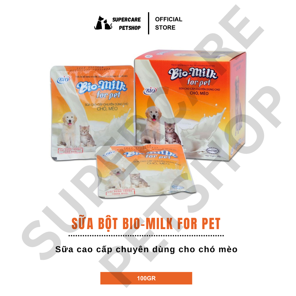Sữa bột cao cấp cho chó mèo Bio Milk for pet 100gr