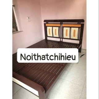 Giường sắt kiểu gỗ 1m6 x 2m