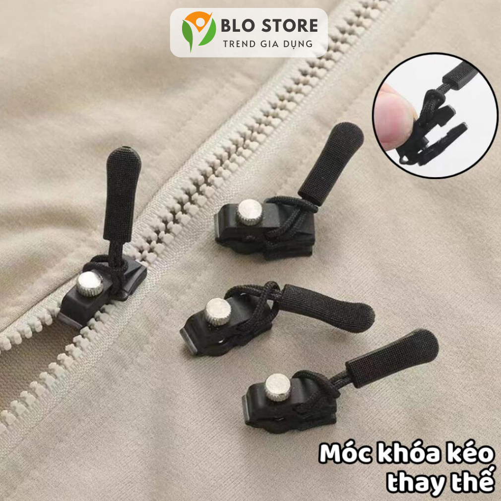 Khóa Kéo Thay Thế Đa Năng 3 Kích Cỡ, Phụ Kiện Móc Khóa Quần Áo Cao Cấp Blostore - MK02