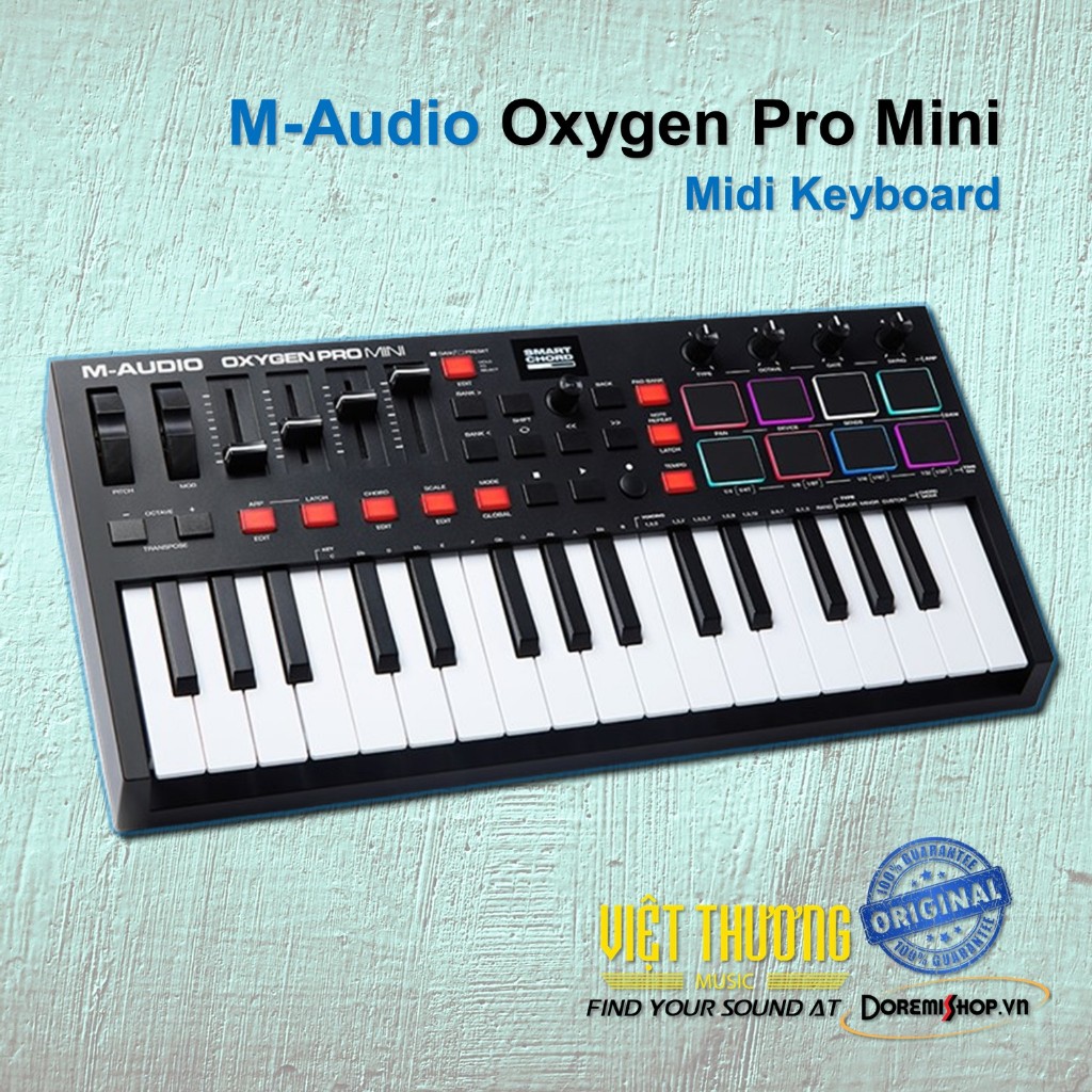 Bàn phím MIDI Keyboard M-Audio OXYGEN PRO MINI chính hãng