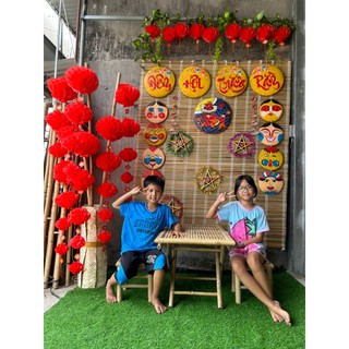 Mành cọ treo trang trí - decor - lễ hội