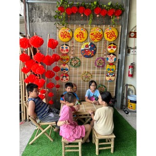 Mành cọ treo trang trí - decor - lễ hội