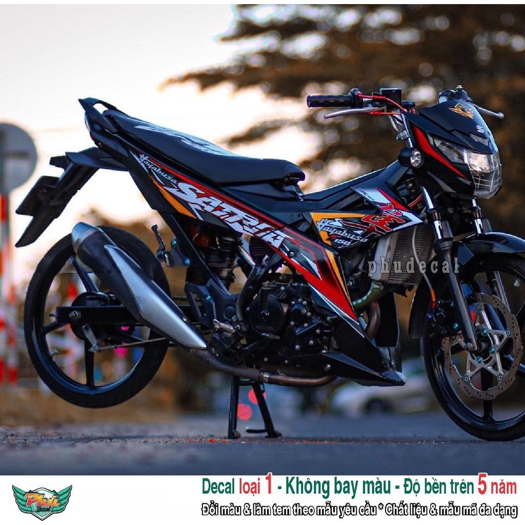 Tem rời Satria Hayabusa đỏ đen Kiểng (E)