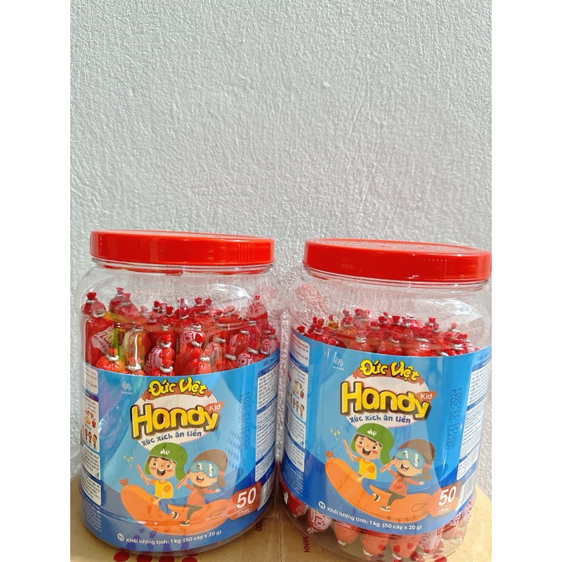 Sỉ 1 Lọ Xúc Xích Handy Đức Việt Ăn liền 50 cây Date mới
