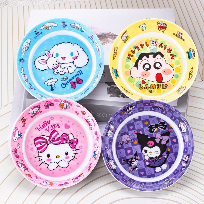 Dĩa tròn lòng sâu mini Doremon - Kuromi - Melody - Hello Kitty - Cinnamoroll - Shin Chan