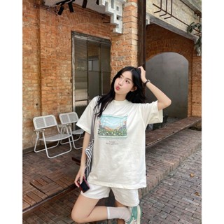 [LOCAL BRAND] Áo Thun Le.ventss Flower Window Tay Lỡ Vải Cotton - Thời trang nam nữ Unisex Streetwear Hàn Quốc