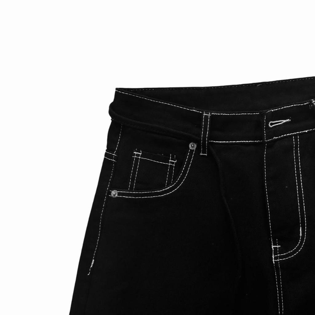 CONTRAST STITCH JEANS - Quần jeans màu cơ bản/chỉ trắng tương phản Whose Studio | BigBuy360 - bigbuy360.vn