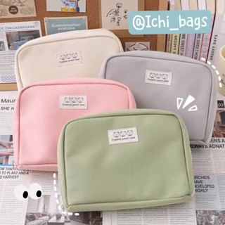 Hộp bút dung tích lớn phong cách đơn giản nhiều ngăn chất liệu vải canvas TB012