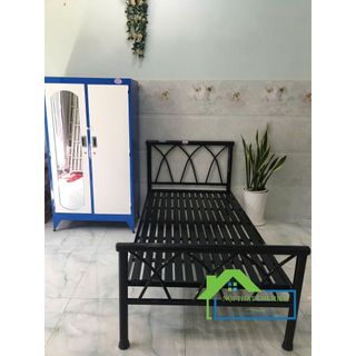Giường sắt đan chéo 1m2x2m Nội Thất Chí Hiếu