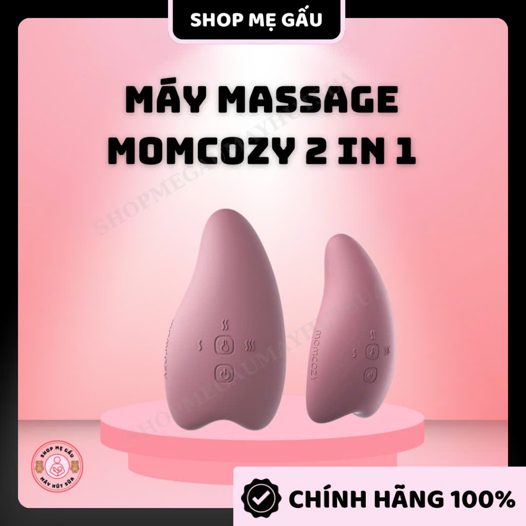 Máy massage ngực Momcozy làm ấm 2 trong 1 mềm mại cho mẹ bầu giảm tắc ống dẫn sữa và cho con bú