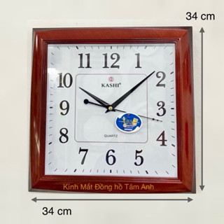 Đồng hồ treo tường Kashi K711 viền màu nâu gỗ đẹp tự nhiên