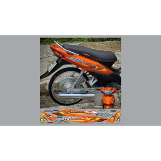  tem lửa chế Wave 110 2024 màu cam- Tem in vi tính cao cấp 