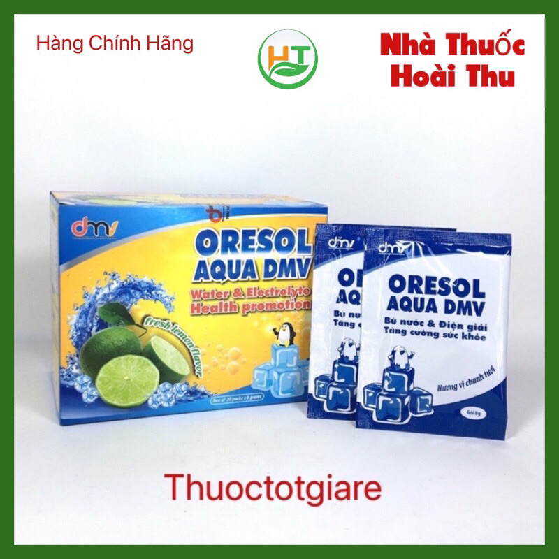 Oresol Aqua DMV - Gói bù nước,bù chất điện giải ( Hộp 20 gói )